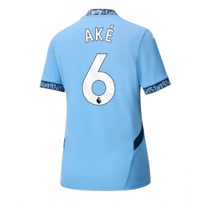 Manchester City Nathan Ake #6 Domaci Dres za Ženska 2024-25 Kratak Rukavima